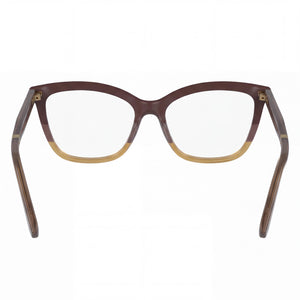 Calvin Klein Ck23545 Rectangle Eyeglasses Unisex — side view, Dark Brown/Brown/Caramel Acetate temples