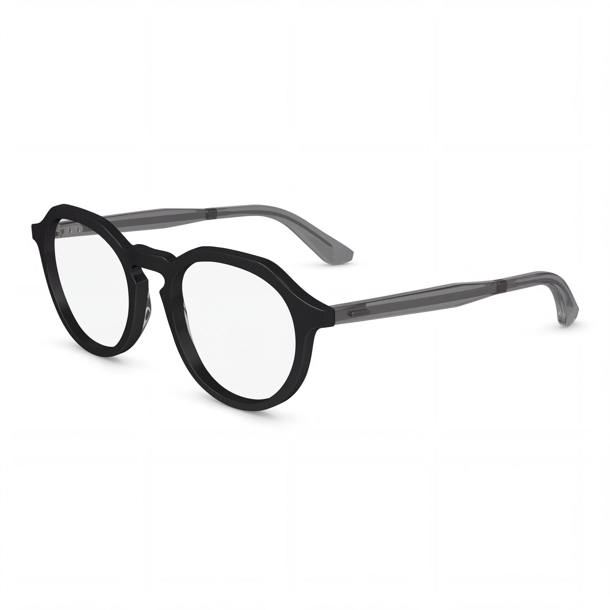 Calvin Klein Ck23546 Black/Grey Round Eyeglasses for Men, 49mm, Photo 1