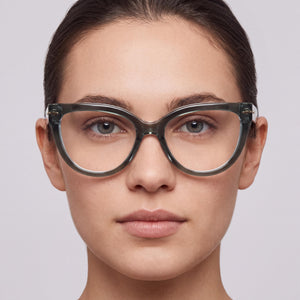 Calvin Klein CK24514 Cat Eye Eyeglasses for Unisex — interior view, Polycarbonate demo lenses