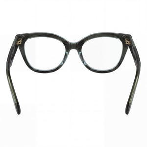 Calvin Klein CK24514 Cat Eye Eyeglasses Unisex — side view, Black Acetate temples