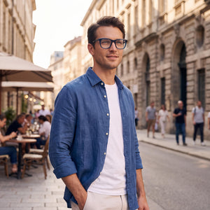 Calvin Klein CK24515 Blue Eyeglasses Men — outdoor wear, Acetate frame