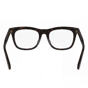 Calvin Klein CK24515 Rectangle Eyeglasses Men — side view, Havana Acetate temples