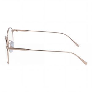 Calvin Klein CK5460 Rectangle Eyeglasses Unisex — side view, Gold Metal temples