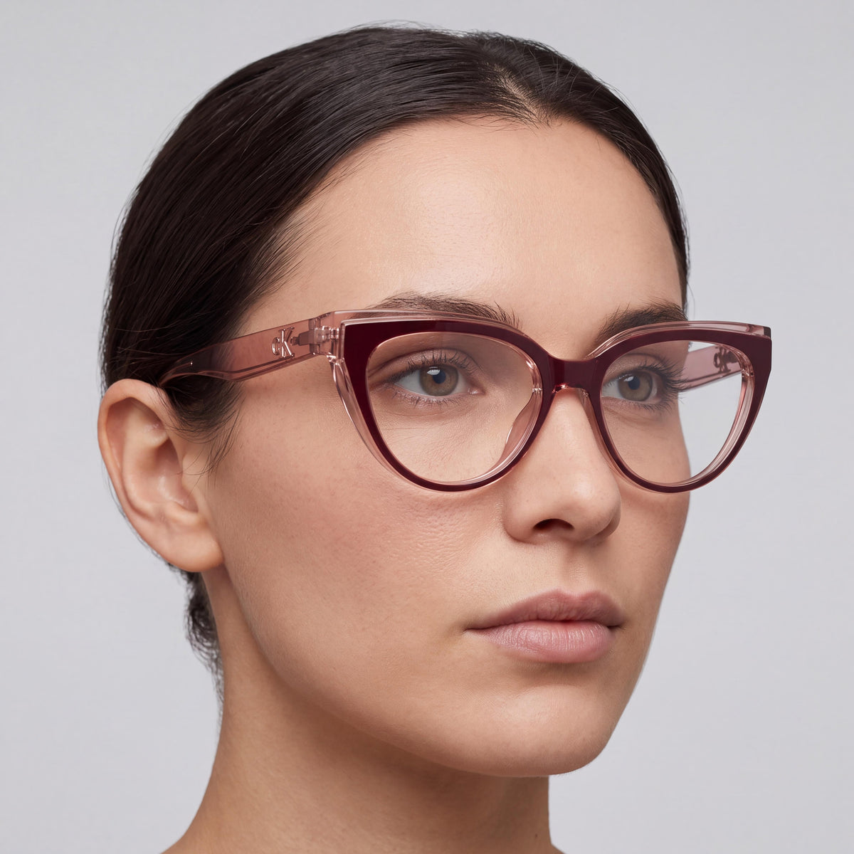 Calvin Klein CKJ 24628 605 Gafas de Acetato para Mujer Borgoña Rosado, Micas de Policarbonato Multicolor 50mm, Photo 4