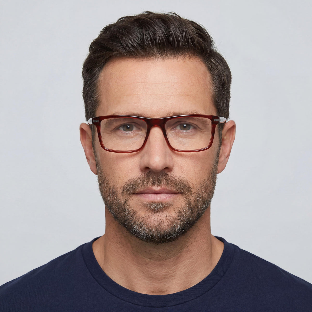 Gafas graduadas rectangulares para hombre Calvin Klein CKJ19526 Crystal Oxblood, Photo 5