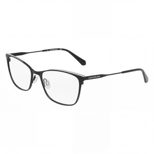 Calvin Klein CKJ21207 Black White Rectangle Eyeglasses for Women, Metal frame