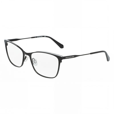 Calvin Klein CKJ21207 Black White Rectangle Eyeglasses for Women, Metal frame