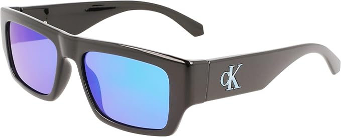 Calvin Klein CKJ22635S 001 Rectangle Unisex Sunglasses — front view, Plastic frame