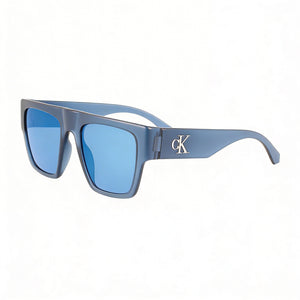 Calvin Klein CKJ22636S Rectangle Sunglasses Women — side view, Non-Polarized Blue Mirror lens