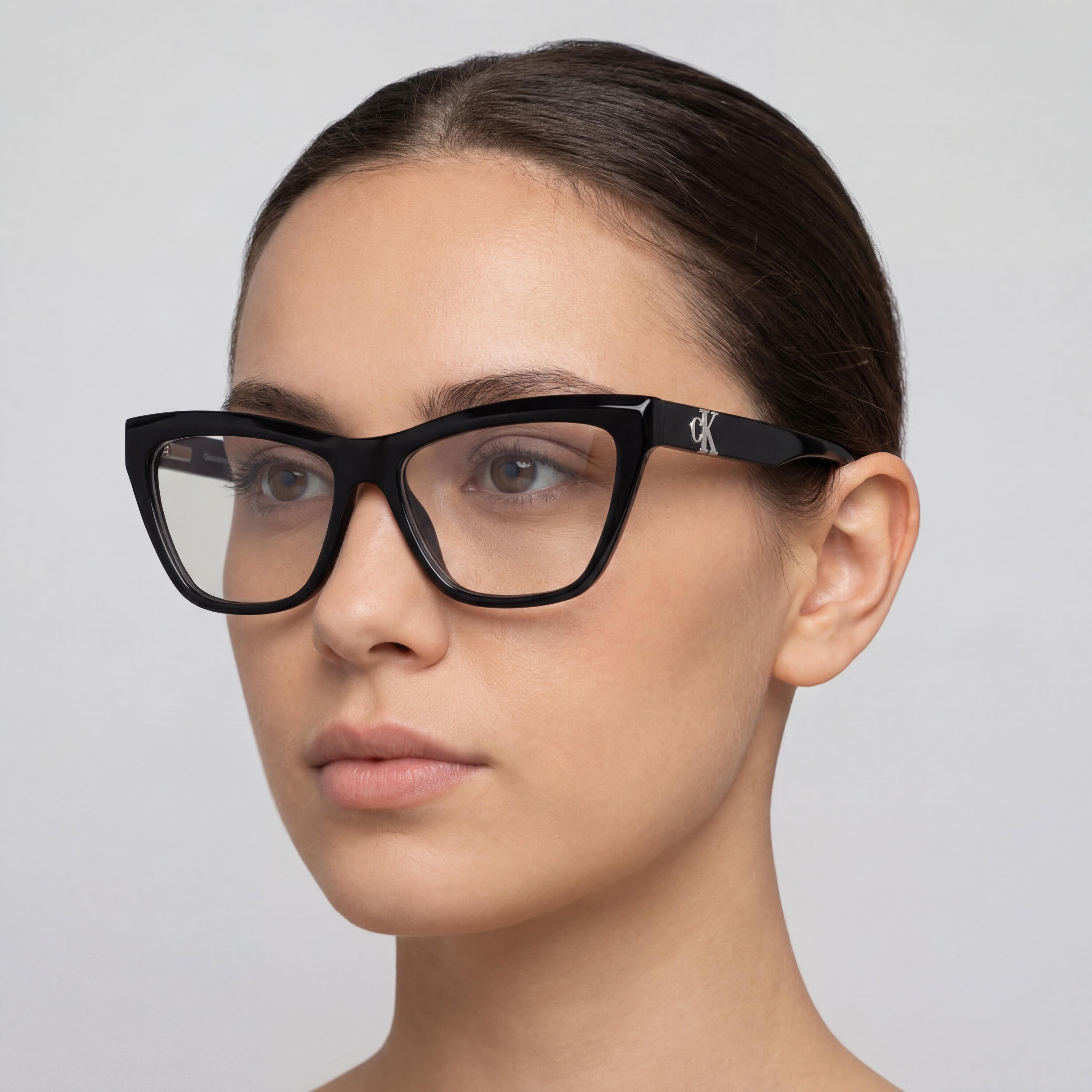 Calvin Klein CKJ23614 Black Cat Eye Unisex Eyeglasses, 54mm, Photo 3