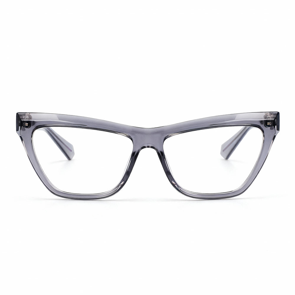 Calvin Klein CKJ23614 Cat Eye Eyeglasses Unisex — side view, Gray temples
