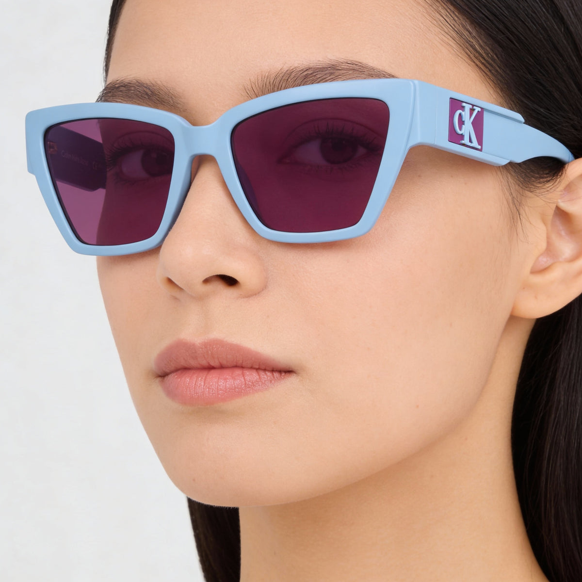 Calvin Klein Ckj23624s Gafas de Sol Ojo de Gato Azure para Mujer, 54mm, Photo 4
