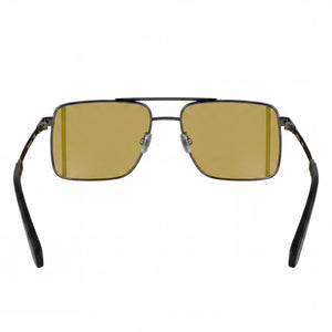 Calvin Klein Ckj25201s Aviator Sunglasses for Men — interior view, Non-Polarized lens detail
