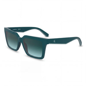 Calvin Klein Ckj25602s Green Rectangle Sunglasses Unisex, Gradient Petrol lens