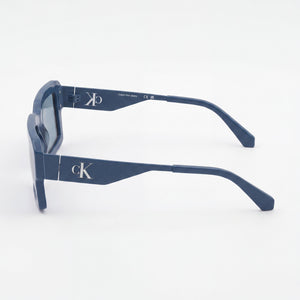 Calvin Klein Ckj25606s Rectangle Sunglasses Unisex — side view, Non-Polarized Solid Blue lens