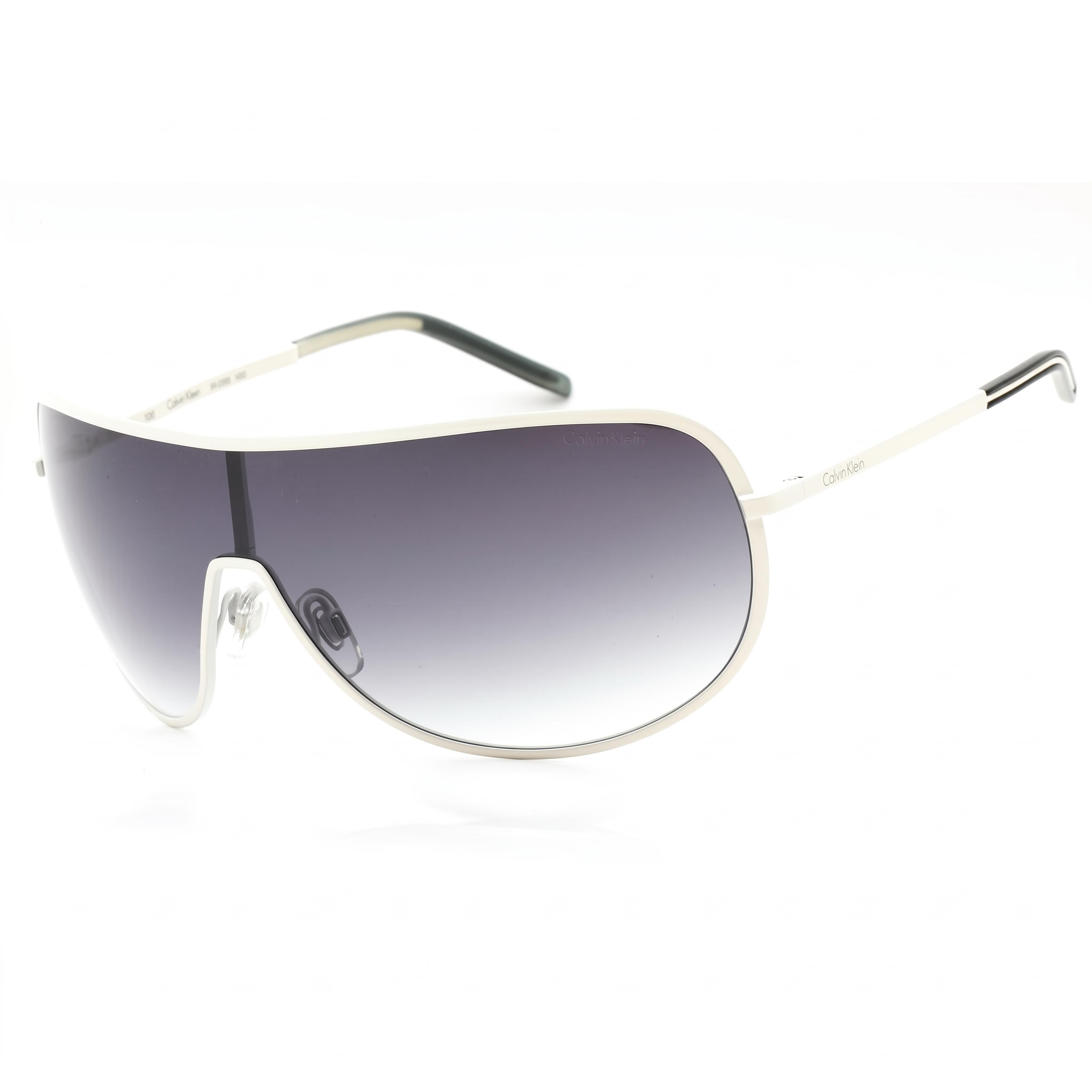 Calvin Klein CKR120S White Shield Gradient Sunglasses for Men, 66mm, Photo 1