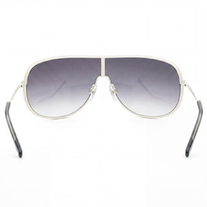 Calvin Klein CKR120S Shield Sunglasses for Men — interior view, Grey lens detail