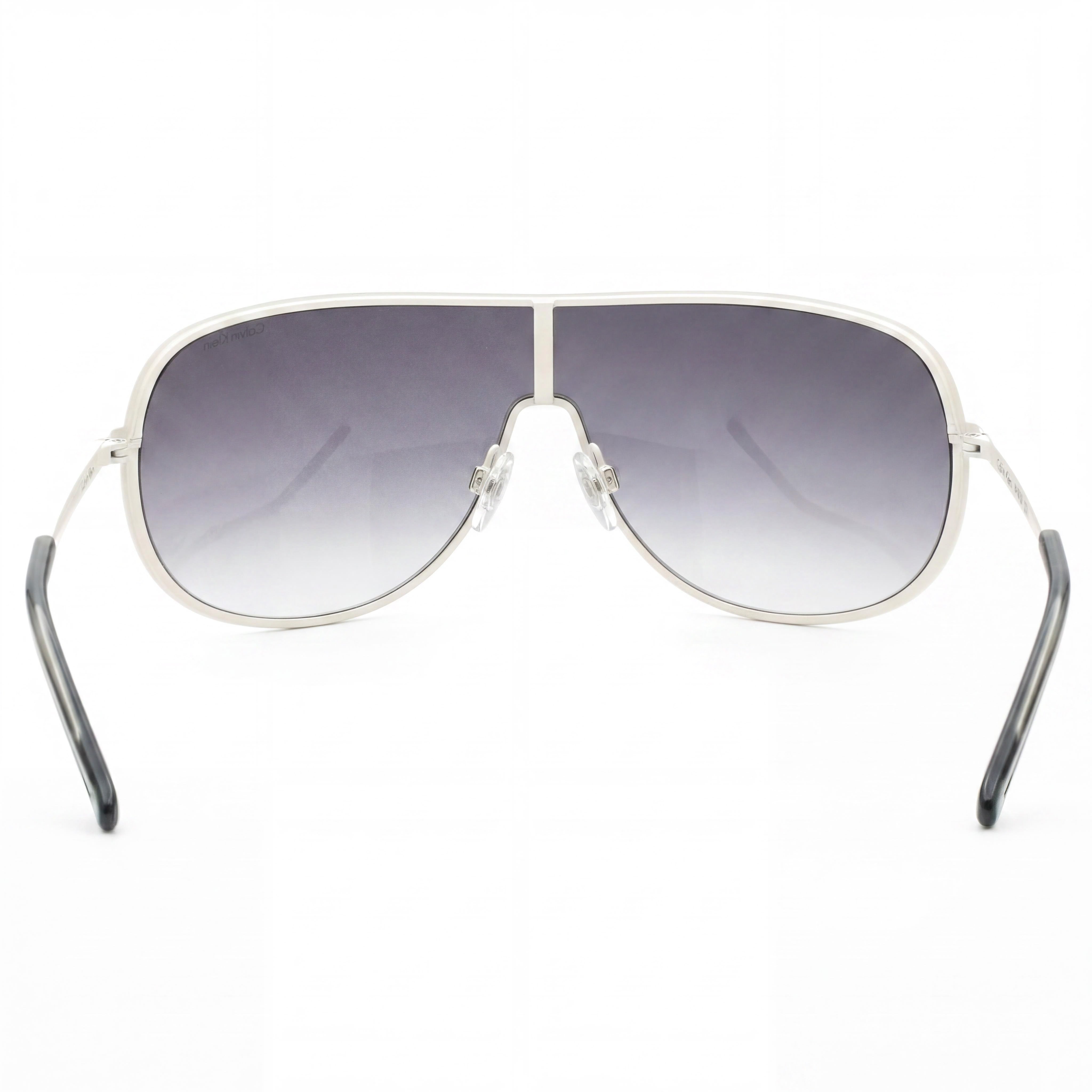 Calvin Klein CKR120S White Shield Gradient Sunglasses for Men, 66mm, Photo 4