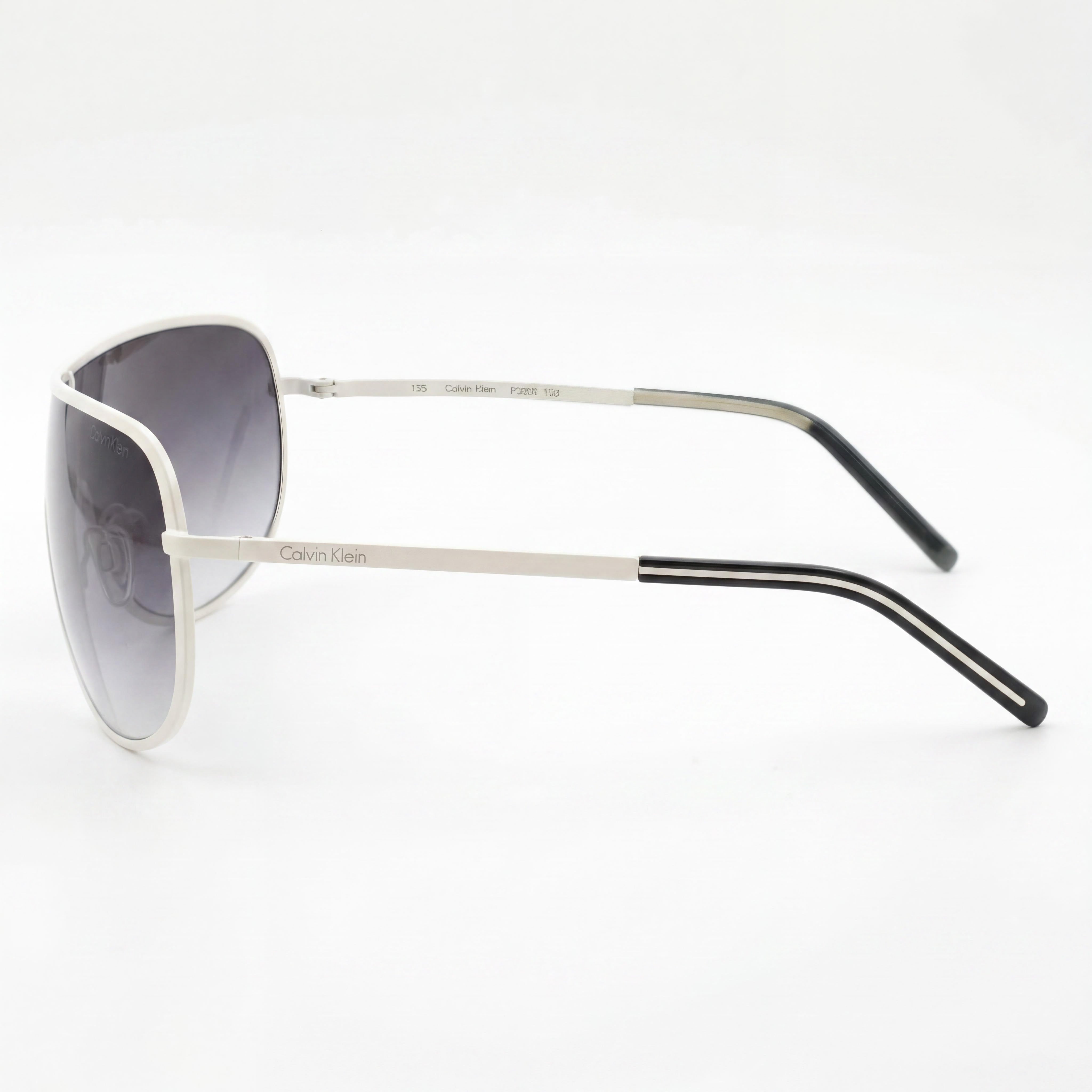Calvin Klein CKR120S White Shield Gradient Sunglasses for Men, 66mm, Photo 3