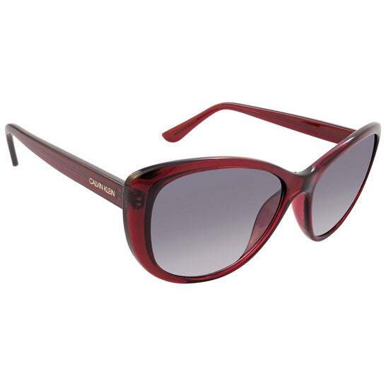 Gafas de sol Calvin Klein Cat-Eye grises con degradado para mujer (CK19560S 605)
