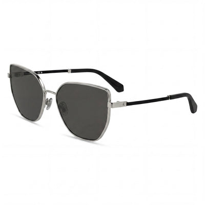 Calvin Klein Jeans Ckj25209s Silver Cat Eye Sunglasses for Women, Grey lens