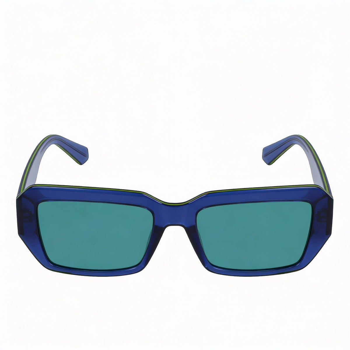 Calvin Klein Modern Blue Rectangle Sunglasses for Men, 53mm, Photo 2