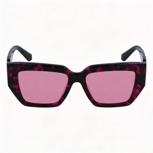 Calvin Klein Shield Sunglasses for Women — front view, Beta-Titanium frame