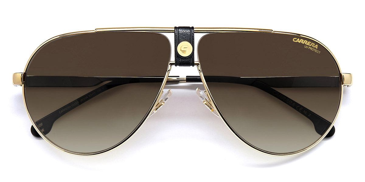 Carrera 1033/S Unisex Pilot Sunglasses – Gold Frame, Brown Gradient Lenses, 63mm - buy online