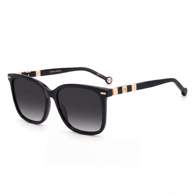 Carolina Herrera 0045/S Black Square Sunglasses Unisex, Dark Grey Shaded lens