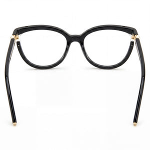 Carolina Herrera Oval Eyeglasses for Women — interior view, Polycarbonate demo lenses