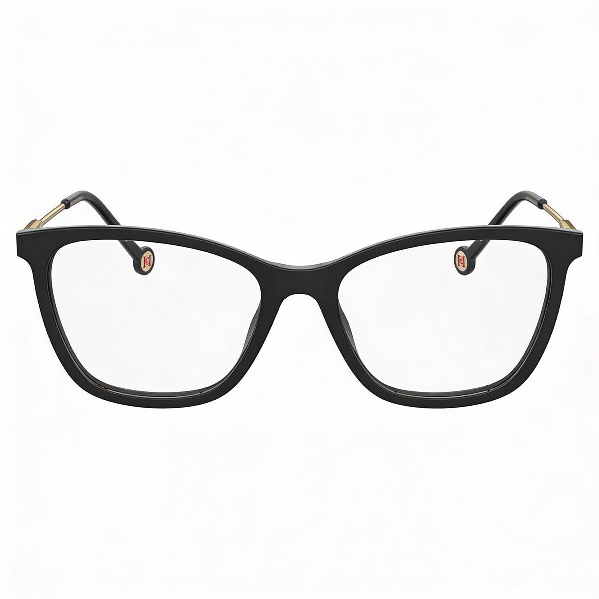 Carolina Herrera Black Rectangle Eyeglasses for Women, Acetate 54mm, Photo 2