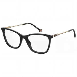 Carolina Herrera Black Rectangle Eyeglasses for Women, Acetate frame