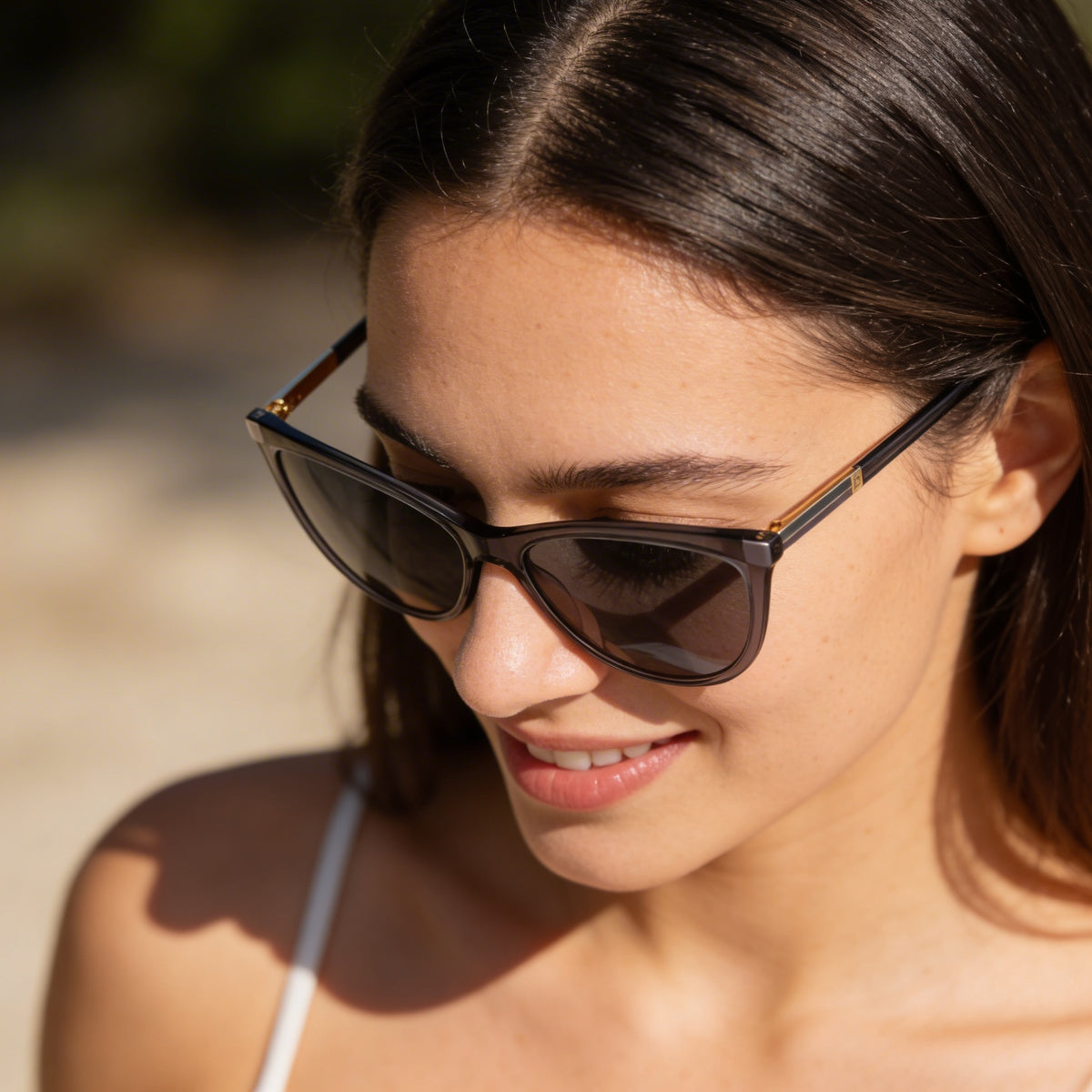 Gafas de sol Carolina Herrera para mujer, diseño cat eye, color gris violeta casual, 57 mm, Photo 5