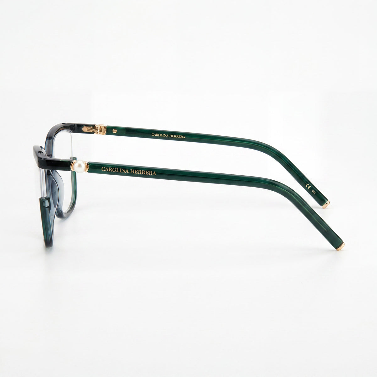 Carolina Herrera Ch 0004 Green Rectangle Eyeglasses for Women, 53mm, Photo 2