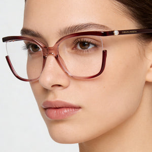 Carolina Herrera CH/0004 Red Eyeglasses Women — lifestyle wear, morning news and coffee routines