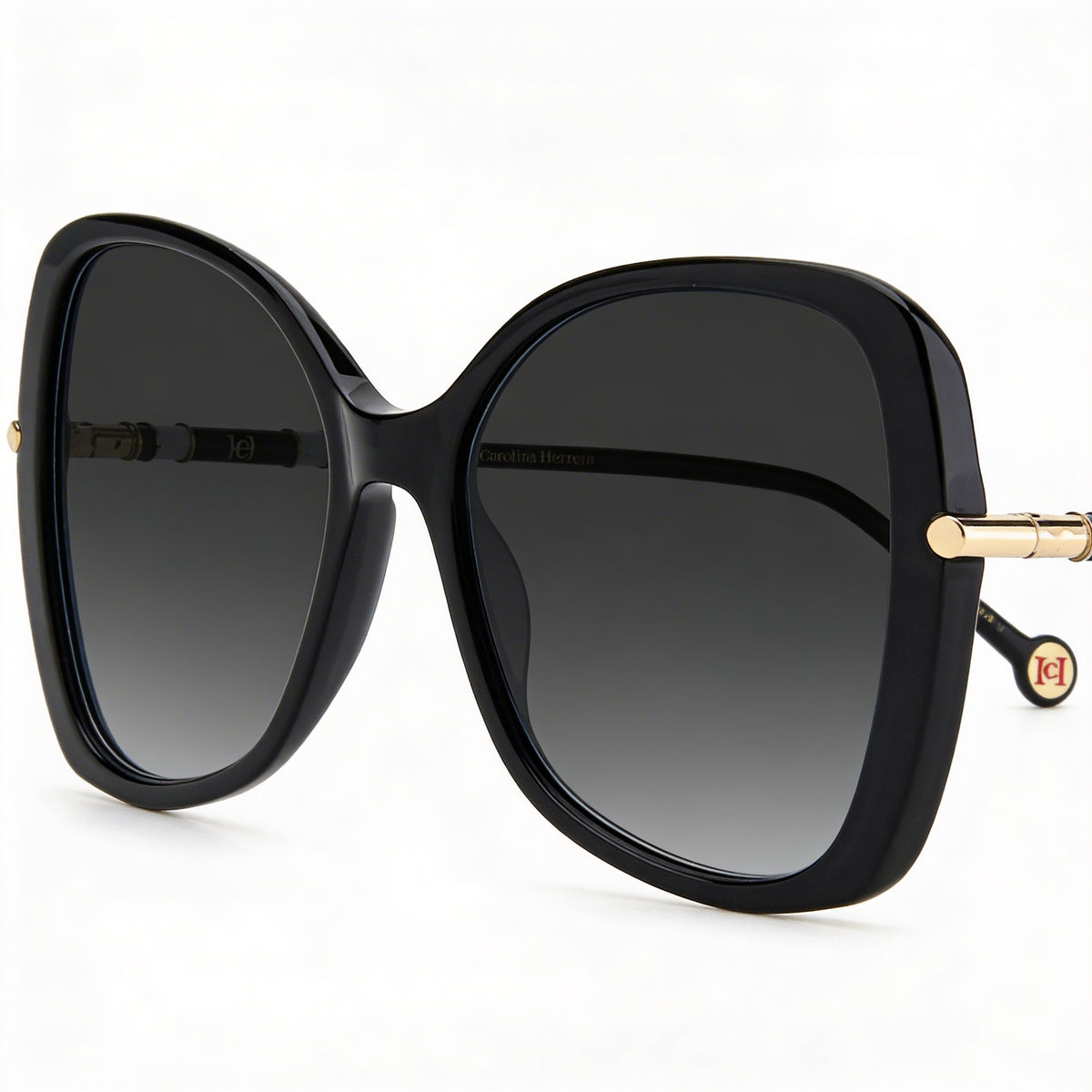 Carolina Herrera Ch 0025/S Black Rectangle Sunglasses for Women, 58mm, Photo 2