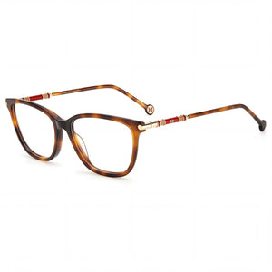 Carolina Herrera Ch 0027 Havana Gold Rectangle Eyeglasses for Women, Plastic frame