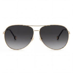 Carolina Herrera Ch 0034/S Aviator Sunglasses for Women — front view, Stainless Steel frame
