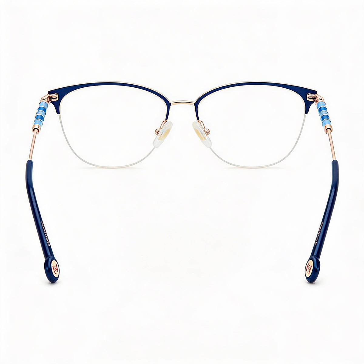 Carolina Herrera Ch 0038 Gold Blue Oval Eyeglasses for Women, Photo 2