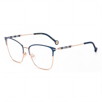 Carolina Herrera CH 0040 Gold Rectangle Eyeglasses for Women, Stainless Steel frame