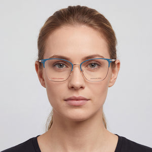 Carolina Herrera CH 0040 Rectangle Eyeglasses for Women — interior view, Polycarbonate demo lenses