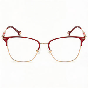 Carolina Herrera Ch 0040 Square Eyeglasses for Women — front view, Stainless Steel