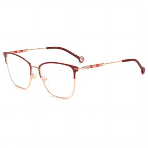 Carolina Herrera Ch 0040 Red / Gold Square Eyeglasses for Women, Stainless Steel frame