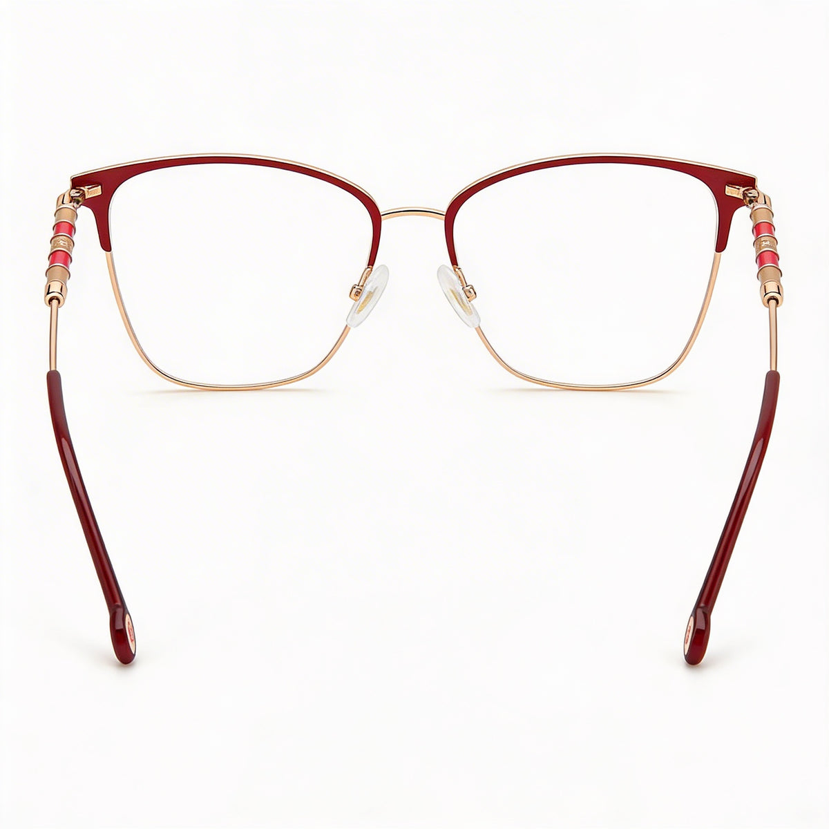 Carolina Herrera Ch 0040 Red / Gold Square Eyeglasses for Women, 54mm, Photo 3
