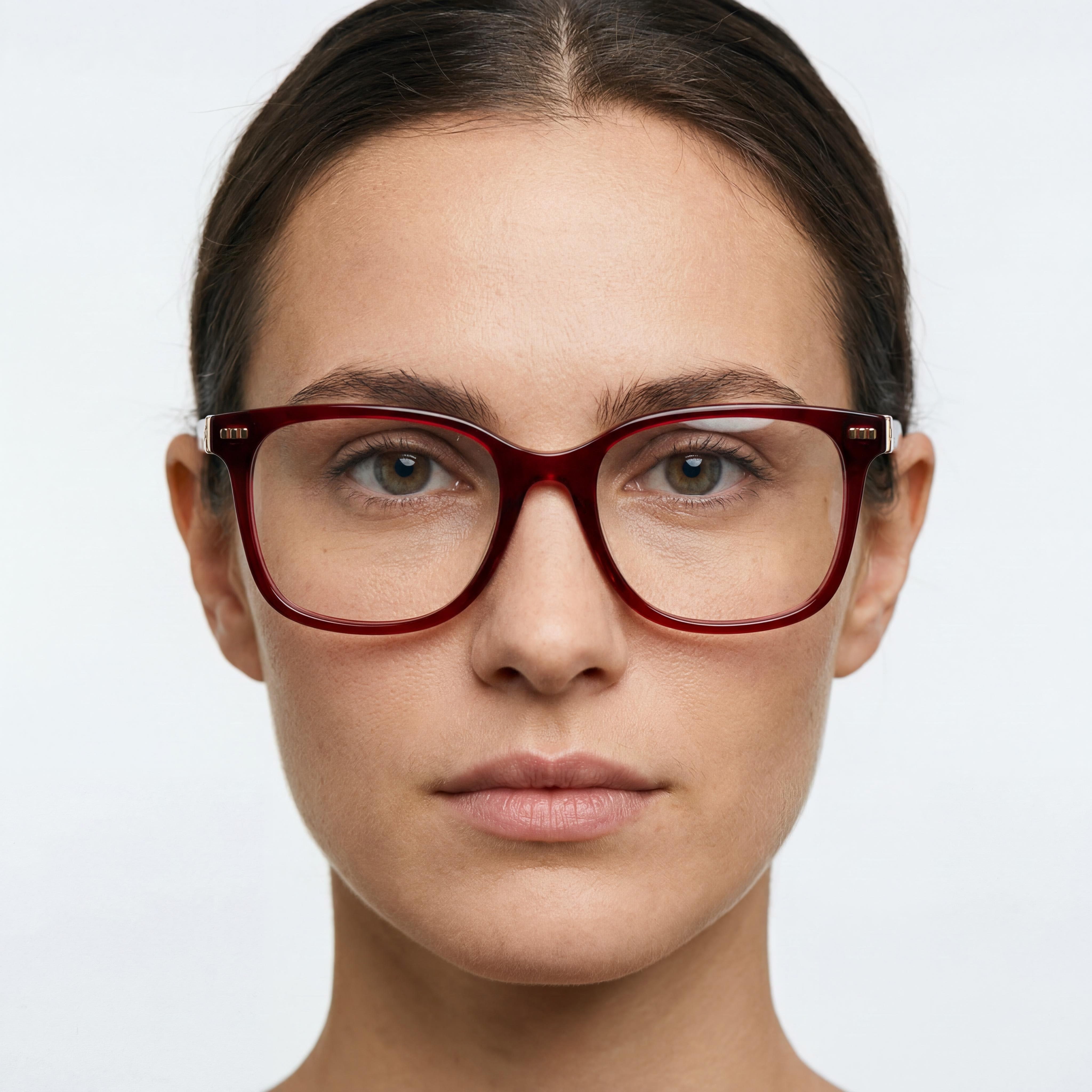 Carolina Herrera CH 0047 Burgundy Square Eyeglasses for Women, Photo 4