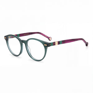 Carolina Herrera Ch 0049 Green Round Eyeglasses Unisex, Acetate frame