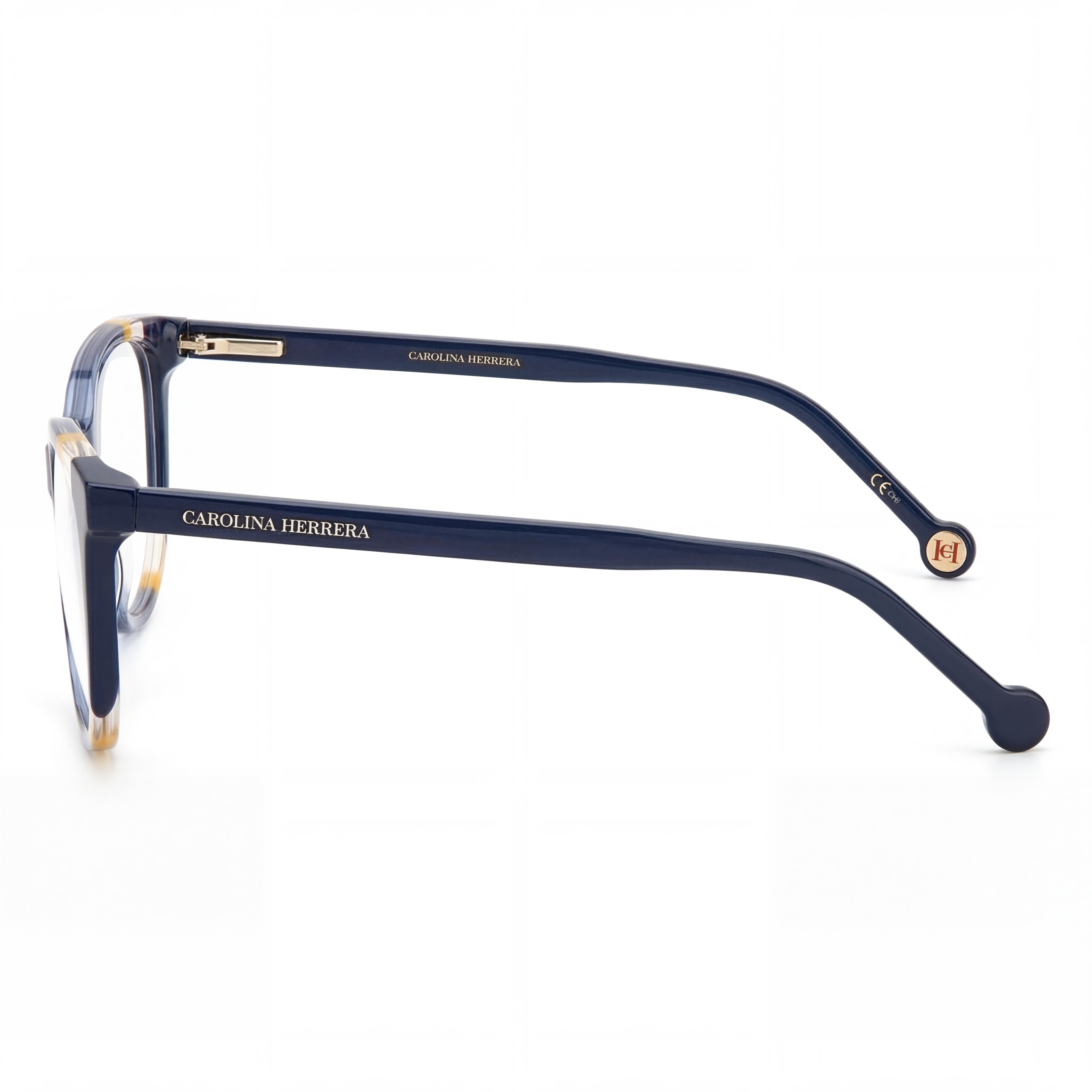 Carolina Herrera CH 0064 Blue Orange Eyeglasses for Women, Photo 3