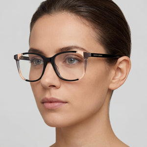 Carolina Herrera Ch 0065 Cat Eye Eyeglasses for Women — interior view, Polycarbonate demo lenses