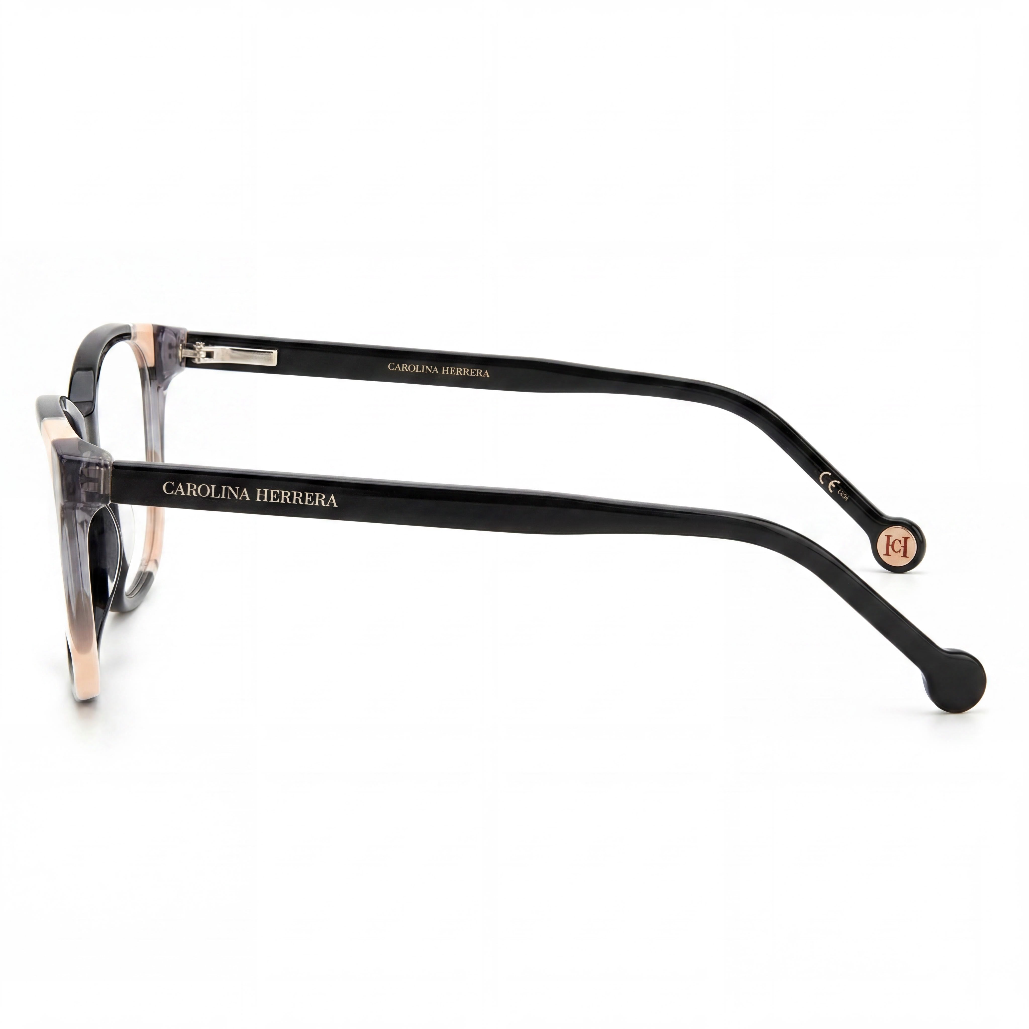 Carolina Herrera CH 0065 Black Nude Square Eyeglasses for Women, 52mm, Photo 2