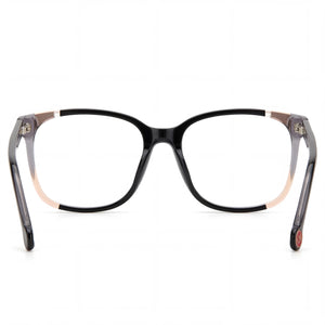 Carolina Herrera CH 0065 Square Eyeglasses Women — side view, Black Acetate temples